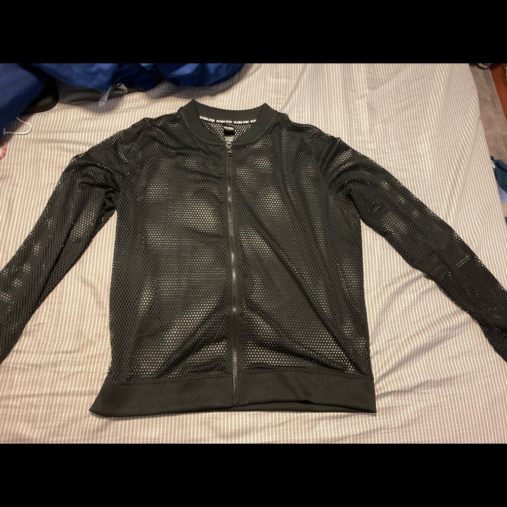 Victoria Secret black net hoodie